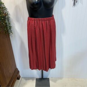 Talbots Vintage Christmas Elegant Red Skirt large